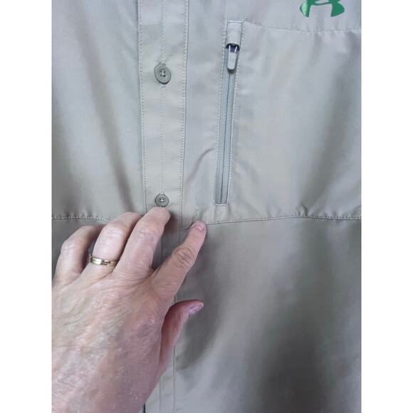 Under Armour Men's 2XL Tan Long Sleeve Vented  Fishing Shirt - Picture 5 of 12